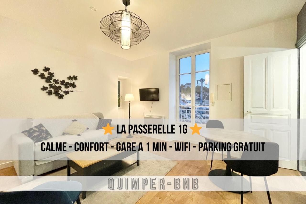 Le Passerelle 1G - Confort - Wifi - Centre Ville A Pied カンペール エクステリア 写真